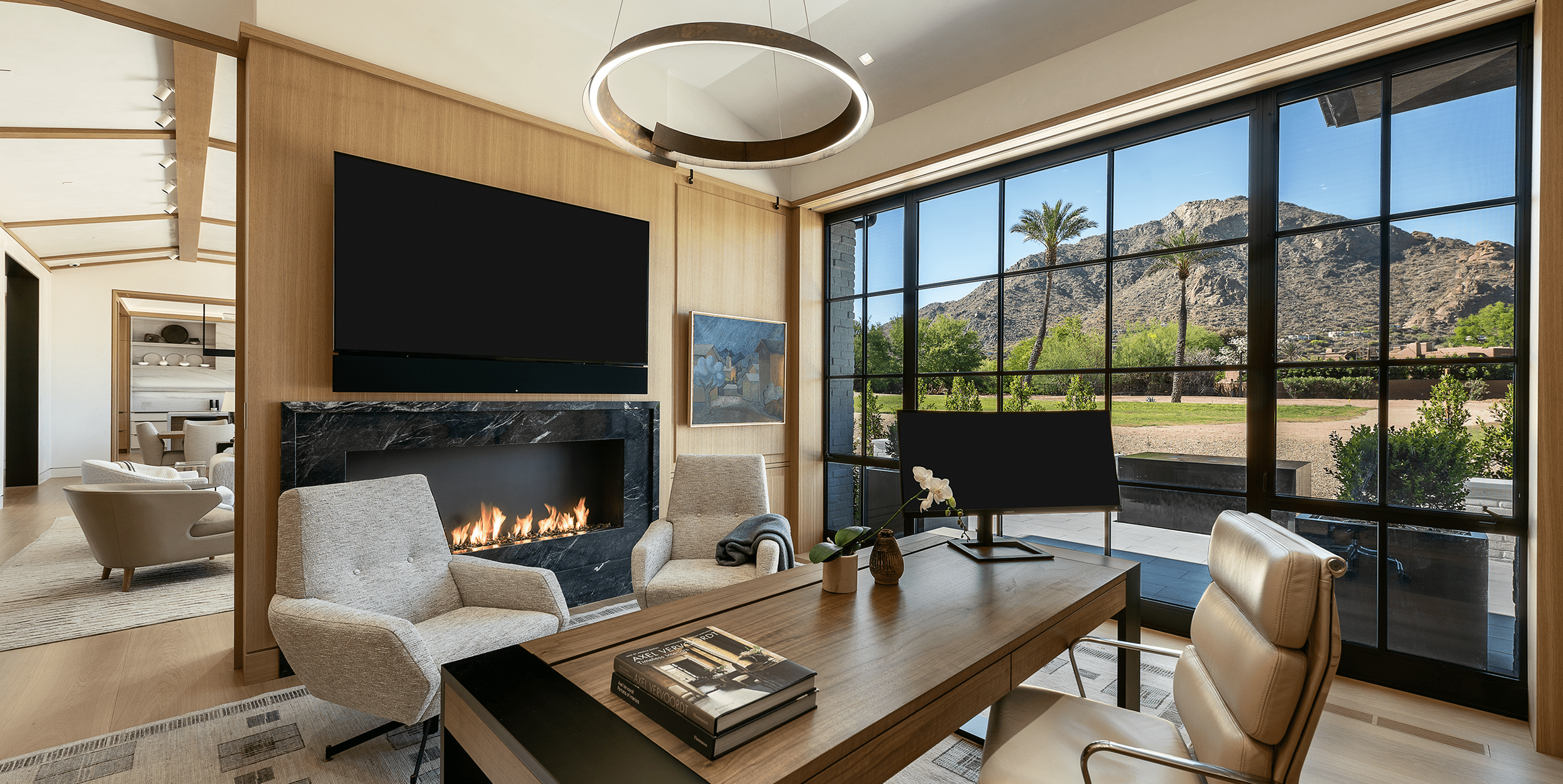 Suburban Transitional Living Room